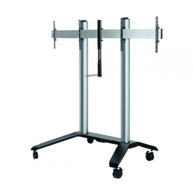 Universal Twin Screen VC Trolley - For two screens up to 65" - Silver